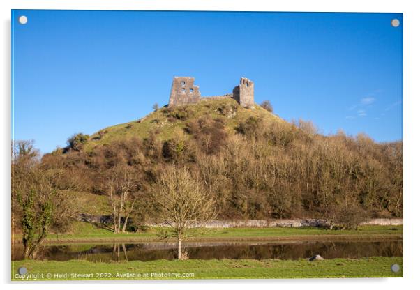 Dryslwyn Castle, Carmarthenshire Acrylic by Heidi Stewart