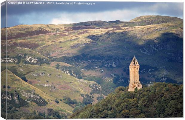 Wallace Monument - Stirling Canvas Print by Scott K Marshall