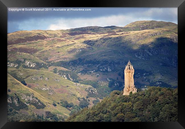 Wallace Monument - Stirling Framed Print by Scott K Marshall