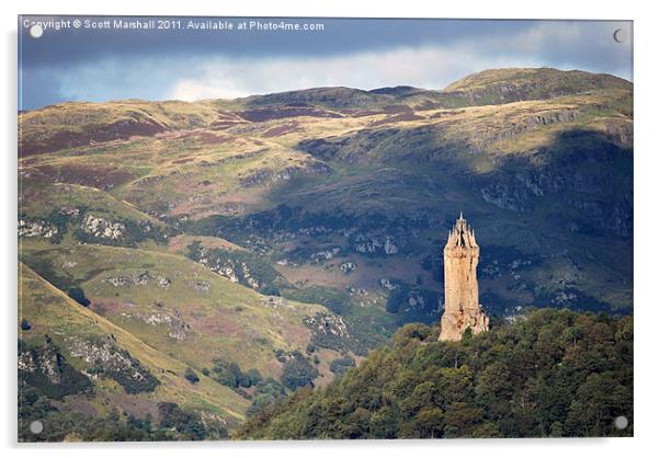 Wallace Monument - Stirling Acrylic by Scott K Marshall