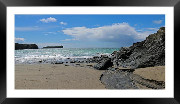 Pollurian Beach Framed Mounted Print by Michael Hopes
