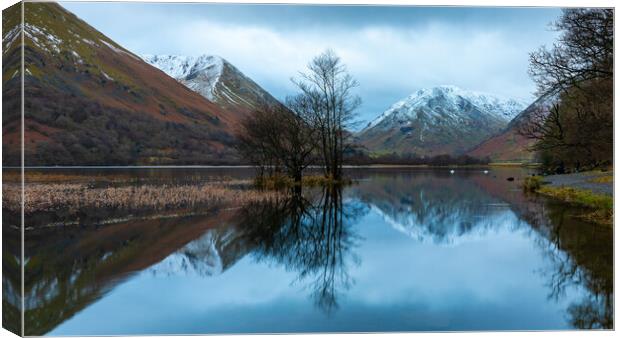 Light Snow At Brothers Water Canvas Print by Phil Durkin DPAGB BPE4