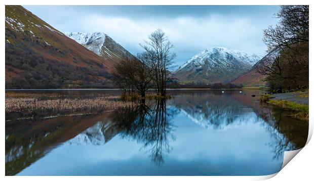 Light Snow At Brothers Water Print by Phil Durkin DPAGB BPE4