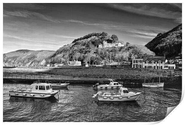 Lynmouth Harbour  Print by Darren Galpin