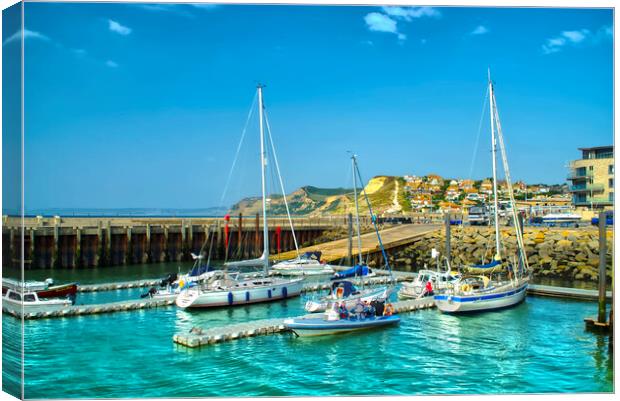 West Bay Harbour Canvas Print by Alison Chambers