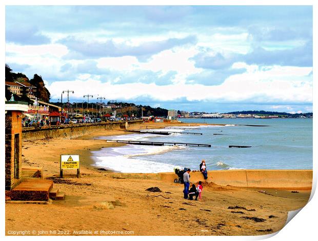 Shanklin, Isle of Wight, UK. Print by john hill