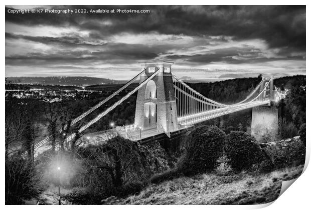 The Clifton Suspension Bridge Print by K7 Photography