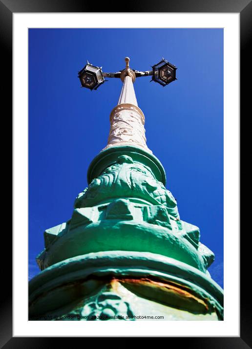 One of Brighton's historic seafront lamppost - looking upwards Framed Mounted Print by Gordon Dixon
