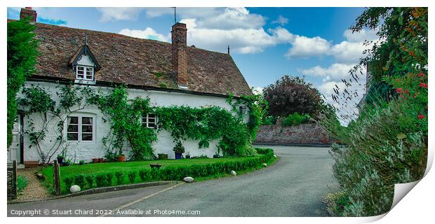 English country cottage Print by Travel and Pixels 