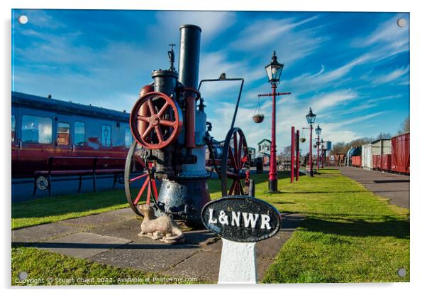 Brownhill's Station at Chasewater Acrylic by Stuart Chard