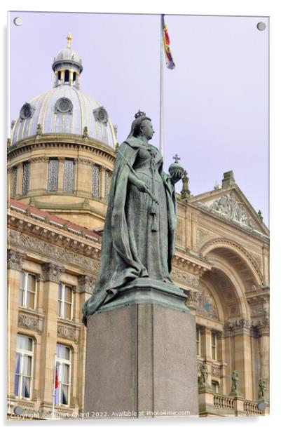 Statue of Queen Victoria Birmingham Acrylic by Travel and Pixels 