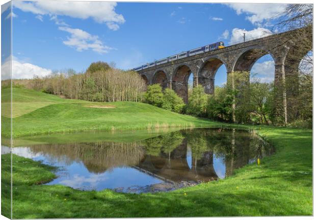 Wharfedale Railway Viaduct in Baildon, Yorkshire.  Canvas Print by Ros Crosland