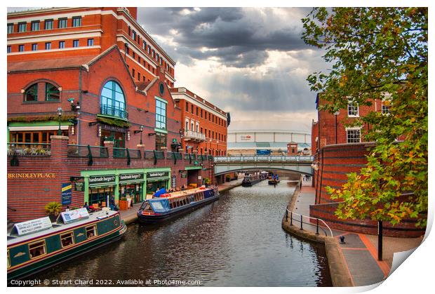 Birmingham Canal Boats Print by Travel and Pixels 