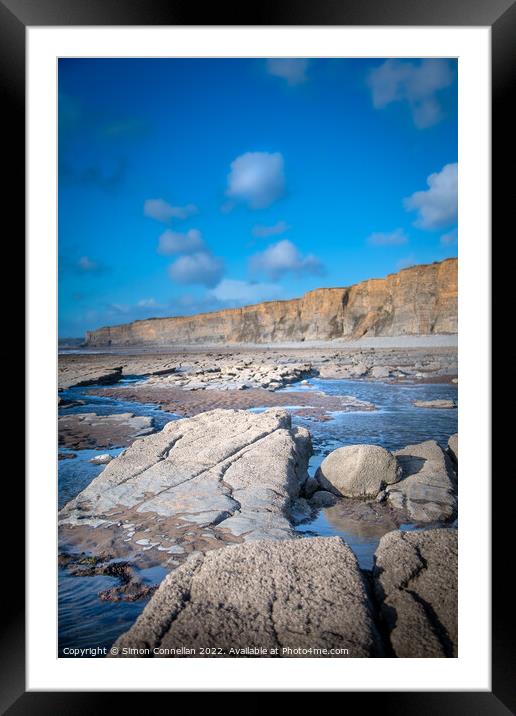 Heritage Coast Framed Mounted Print by Simon Connellan