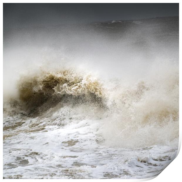Stormy Waves, Llantwit Major Print by Simon Connellan