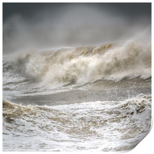 Stormy Waves, Llantwit Major Print by Simon Connellan
