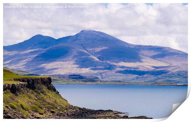 Ben More across Loch Tuath Isle of Mull Print by Pearl Bucknall
