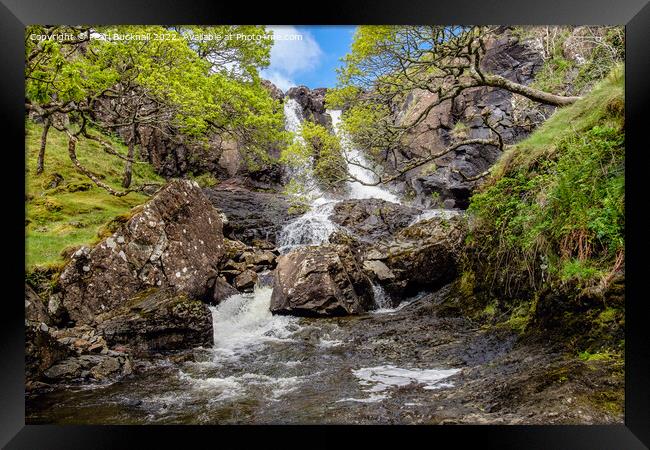 Eas Fors Waterfall Mull Scotland Framed Print by Pearl Bucknall