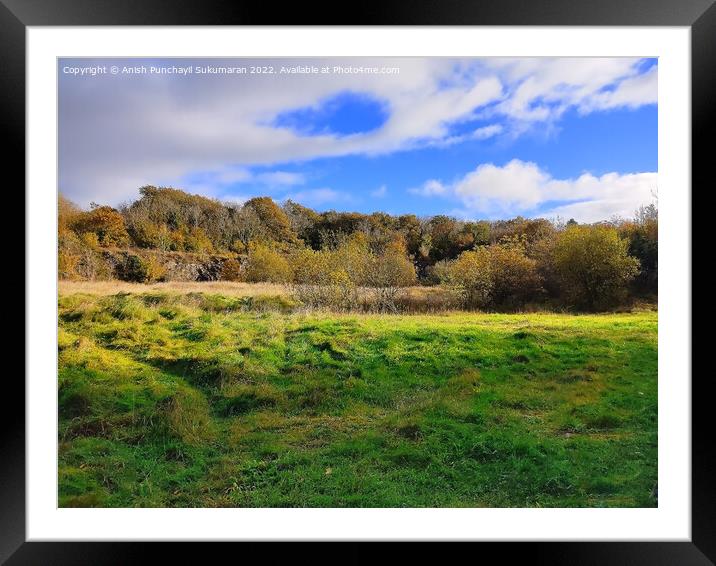 autumn landscape with trees A view from Woodcrest Rathcline road Lanesborough Ireland Framed Mounted Print by Anish Punchayil Sukumaran