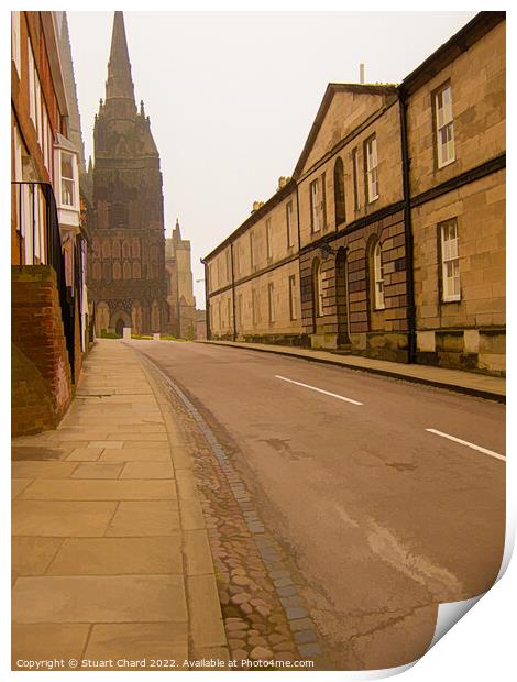 Lichfield City Cathedral Print by Travel and Pixels 