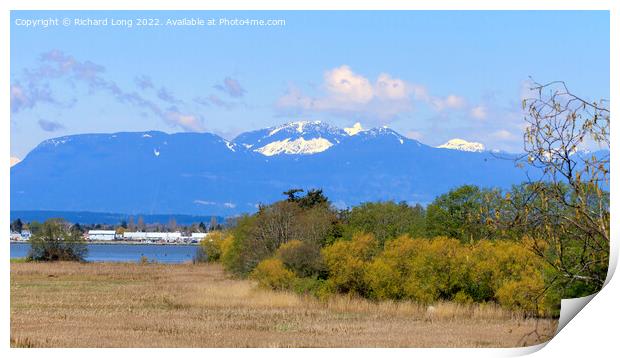 Snow capped Mountains,  British Columbia, Canada  Print by Richard Long