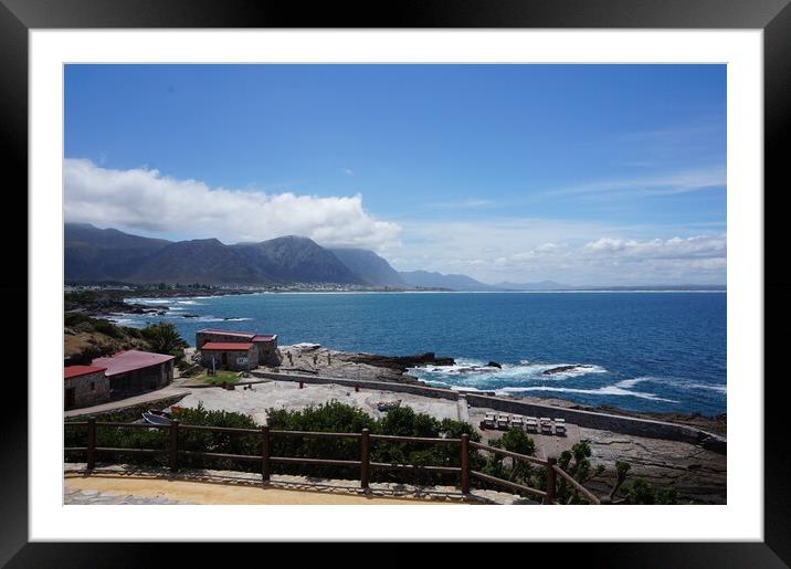 Hermanus view of the sea Framed Mounted Print by Theo Spanellis