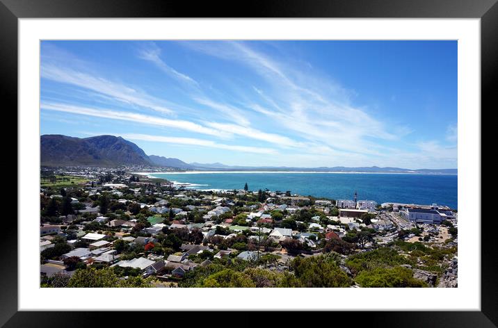 Hermanus view from Hermanus Lookout viewpoint Framed Mounted Print by Theo Spanellis