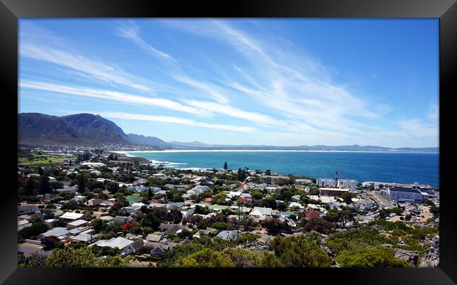Hermanus view from Hermanus Lookout viewpoint Framed Print by Theo Spanellis