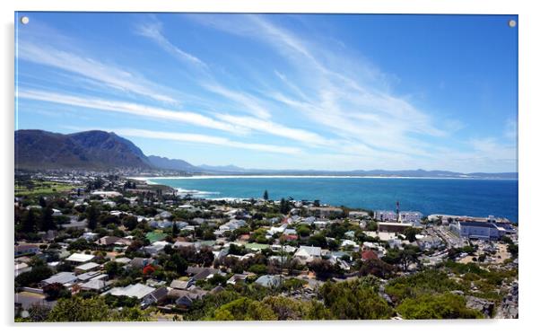 Hermanus view from Hermanus Lookout viewpoint Acrylic by Theo Spanellis