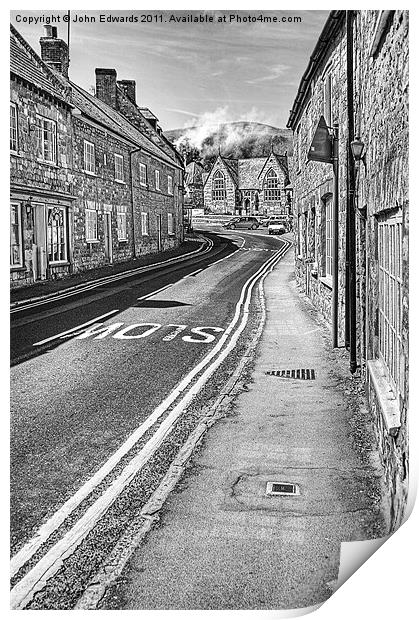 Market Street, Abbotsbury, Dorset Print by John Edwards