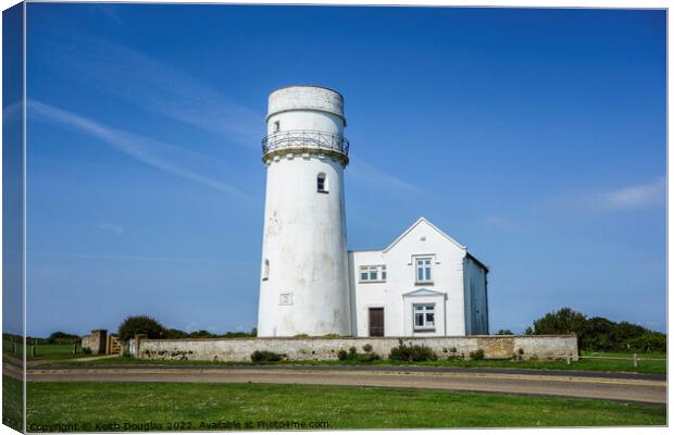The Old Lighthouse, Hunstanton Canvas Print by Keith Douglas