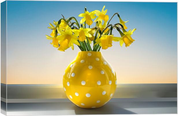 Cheerful Daffodils  Canvas Print by Alison Chambers