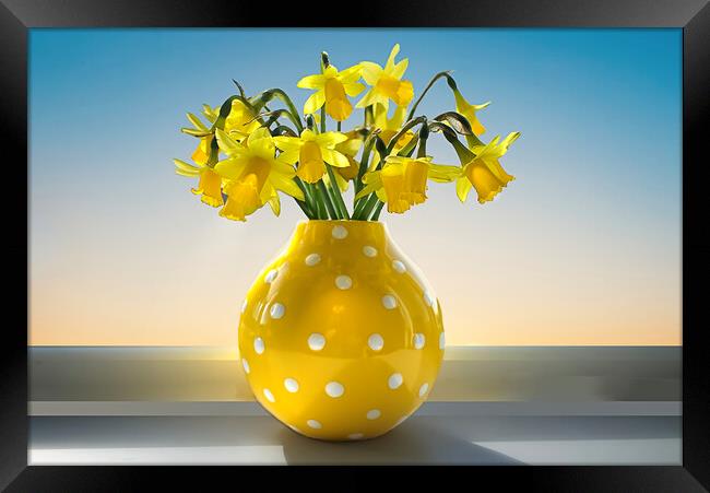 Cheerful Daffodils  Framed Print by Alison Chambers