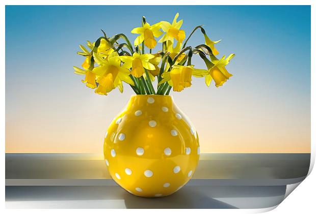 Cheerful Daffodils  Print by Alison Chambers