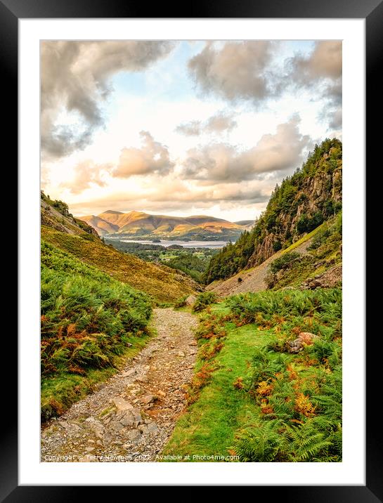 Majestic Derwent Water A Scenic Wonderland Framed Mounted Print by Terry Newman