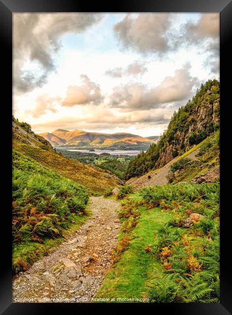 Majestic Derwent Water A Scenic Wonderland Framed Print by Terry Newman