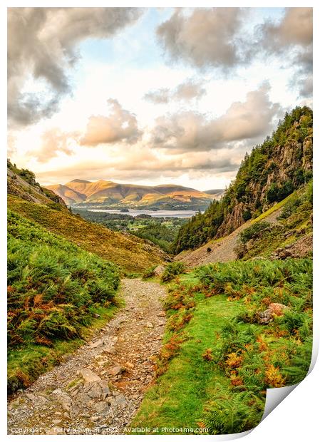 Majestic Derwent Water A Scenic Wonderland Print by Terry Newman