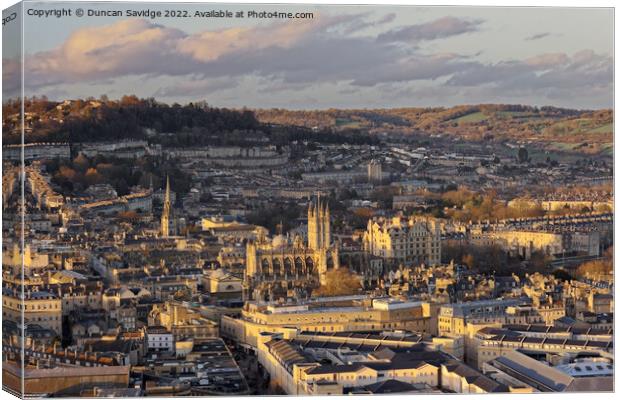 Bath from Alexandra Park Canvas Print by Duncan Savidge