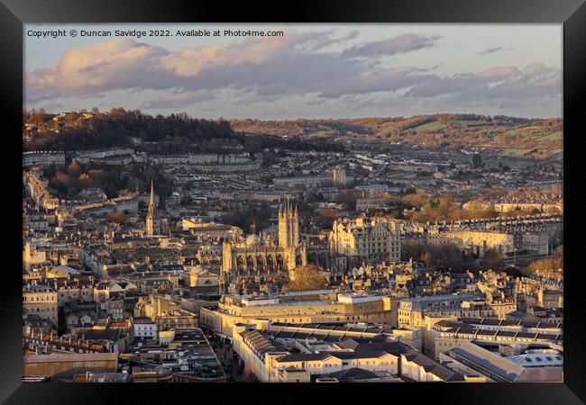 Bath from Alexandra Park Framed Print by Duncan Savidge