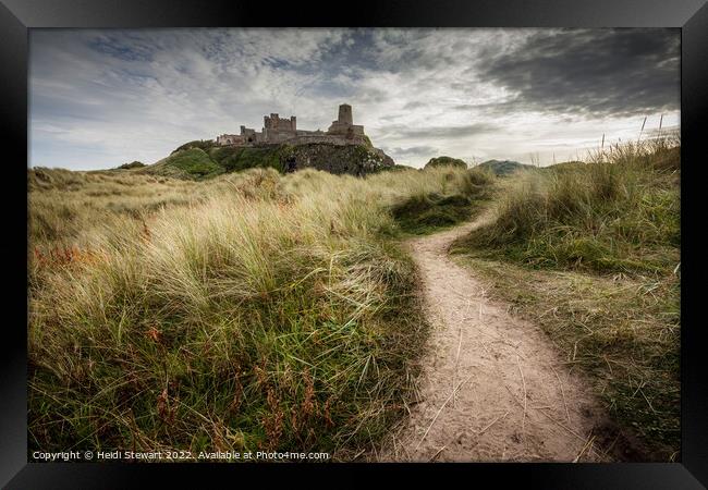 Bamburgh Castle, Northumberland Framed Print by Heidi Stewart