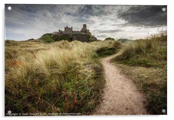 Bamburgh Castle, Northumberland Acrylic by Heidi Stewart