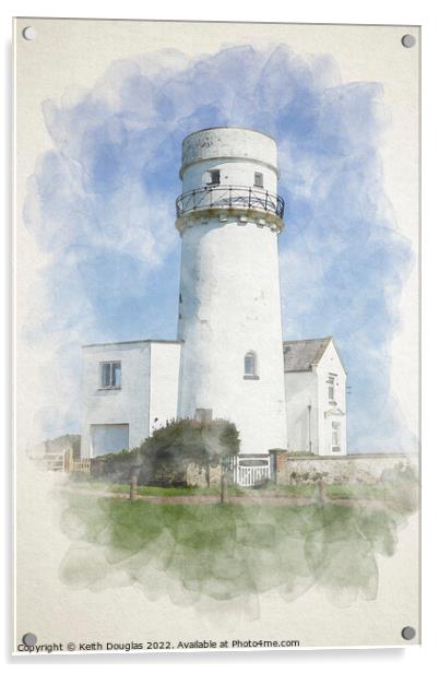 The Old Lighthouse Acrylic by Keith Douglas
