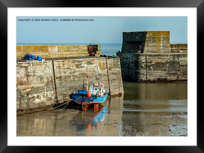 Craster Harbour on the Northumberland Coast  Framed Mounted Print by Nick Jenkins