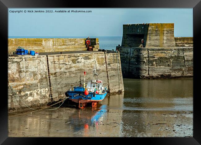 Craster Harbour on the Northumberland Coast  Framed Print by Nick Jenkins