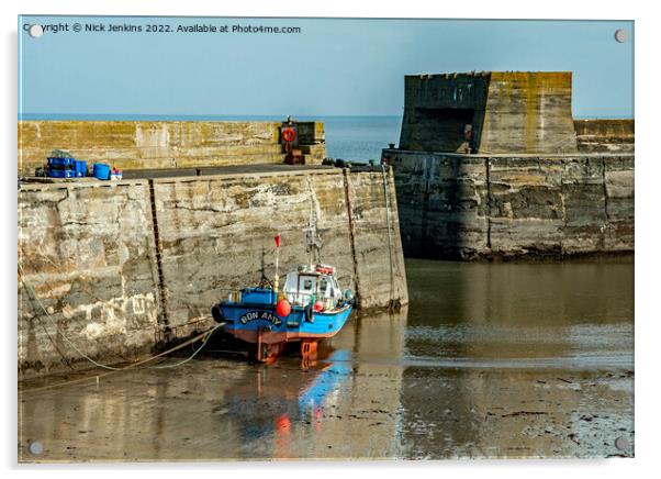 Craster Harbour on the Northumberland Coast  Acrylic by Nick Jenkins
