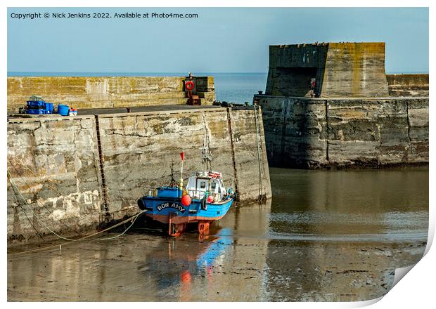 Craster Harbour on the Northumberland Coast  Print by Nick Jenkins