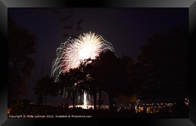 Fireworks (30A) Framed Print by Philip Lehman
