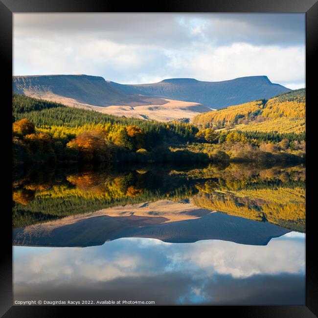 Reflections of Pen-Y-Fan at Pontsticill reservoir Framed Print by Daugirdas Racys