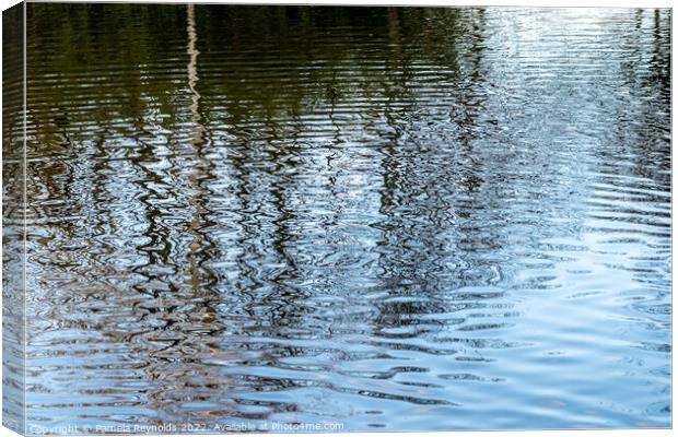 Pure Ripples on a local Lake in Telford Canvas Print by Pamela Reynolds