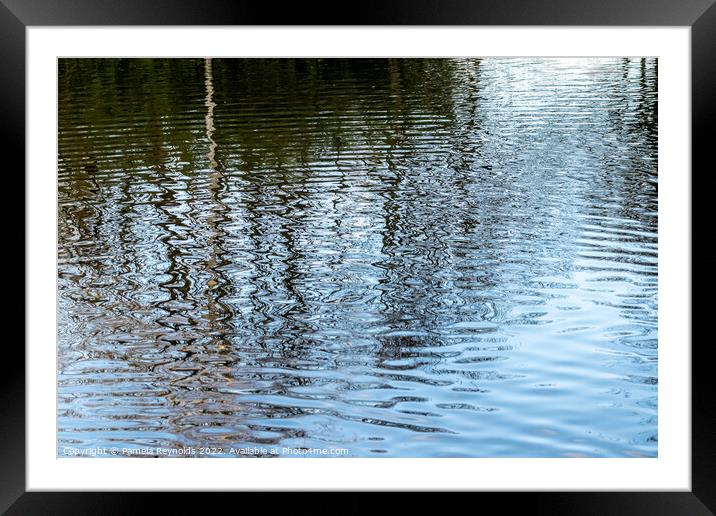 Pure Ripples on a local Lake in Telford Framed Mounted Print by Pamela Reynolds